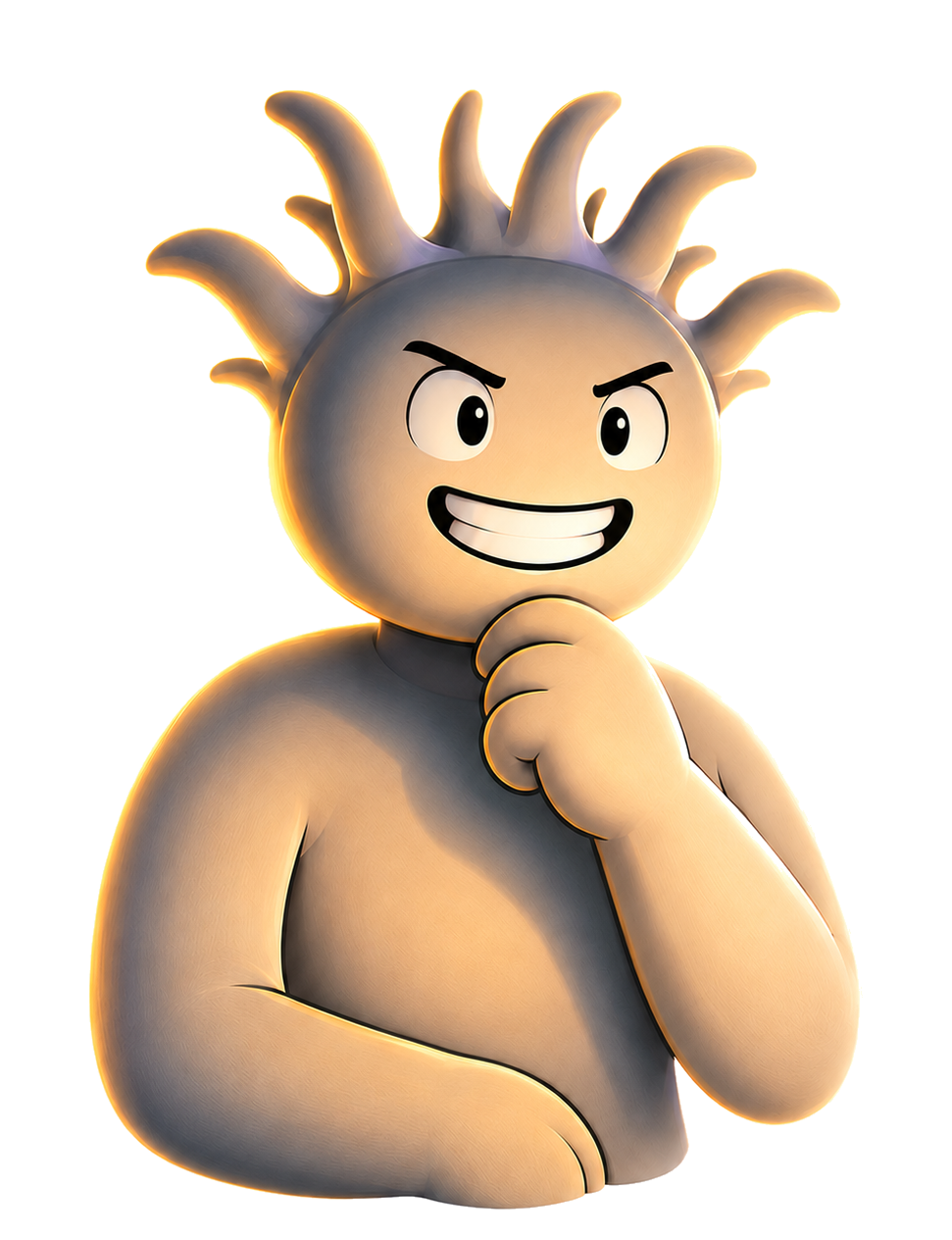 The Zero to Vibecode mascot — an orange clay character with tentacle hair, grinning.